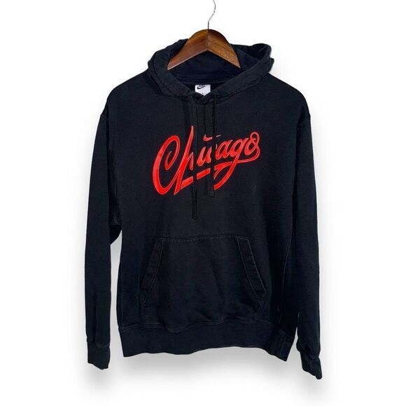 Nike Chicago Bulls Dri-Fit Cotton Pullover Hoodie M - Picture 1 of 6